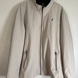 Nautica Men's Lightweight Stretch Jacket Size xxL Beige Preppy Outdoor